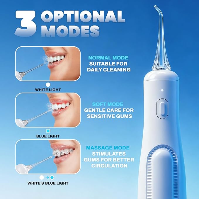 Now Bird Water Dental Flosser Teeth Pick: Portable Oral Irrigator, 3 Modes - Image 3