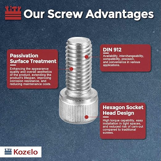 Kozelo 8pcs Socket Head Cap Screws - Image 3