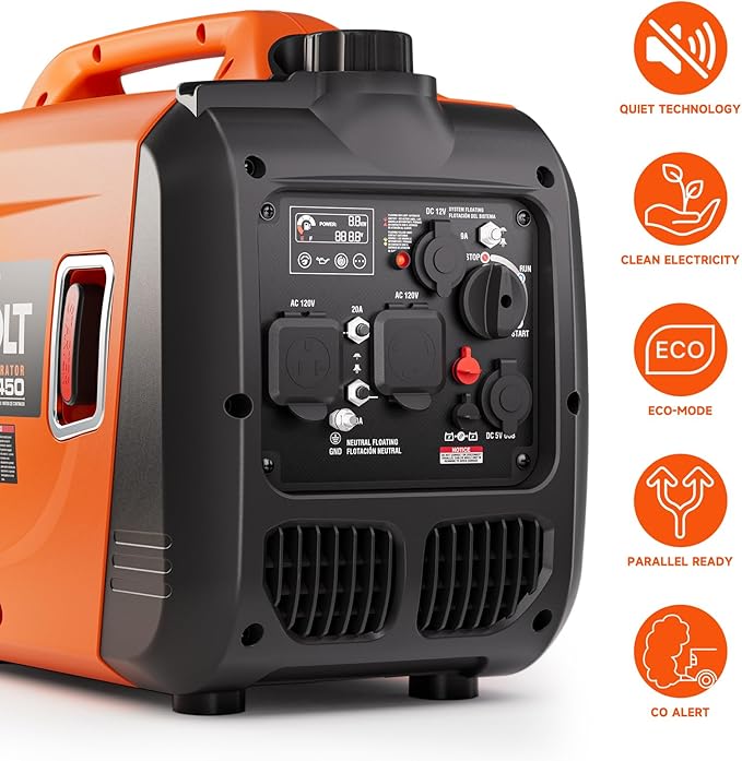 AIVOLT Inverter Generator 4300W Gas Powered Portable Super Quiet Outdoor - Image 3