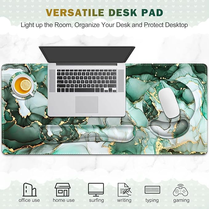 Gaming Mouse Pad, Large Desk Mat, Cute Desk Pad Protector, 4in1 XXL Mousepad + - Image 7