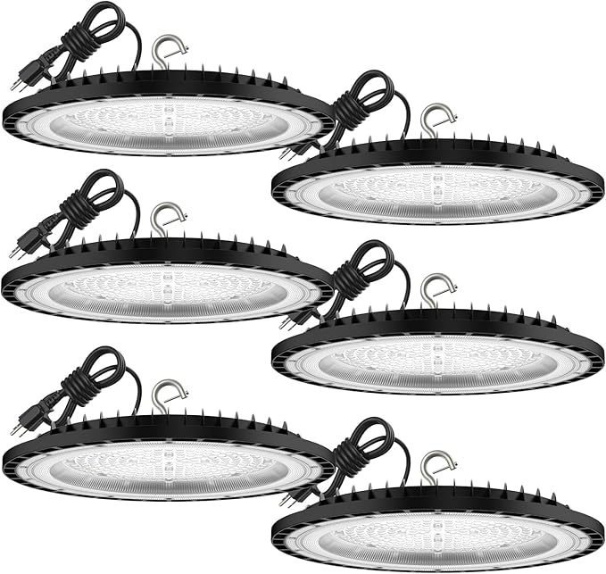 SOUTHLEVY 6 Pack UFO 200W LED High Bay Light, 5 ft Cable by SOUTHLEVY