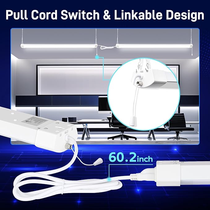 hykolity 4FT 70W LED Shop Light Linkable, 5000K Utility Shop Lights - Image 4