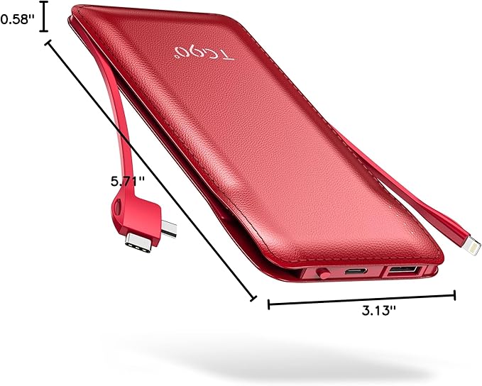 TG90° Portable Charger 10000mah Cell Phone Battery Backup, Ultra Slim Power Bank - Image 7