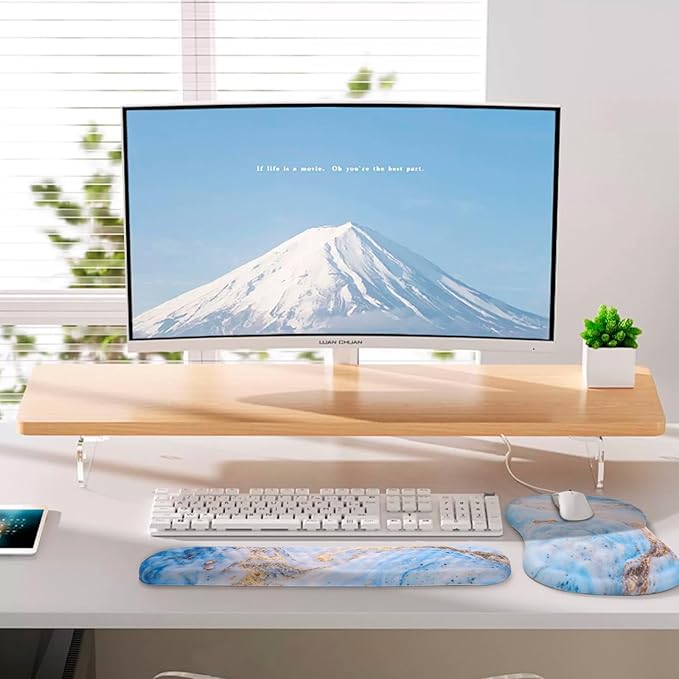 Mouse Pad Wrist Support, Laokiiy 2 in 1 Keyboard Wrist Rest+ Ergonomic Mouse Pad - Image 6