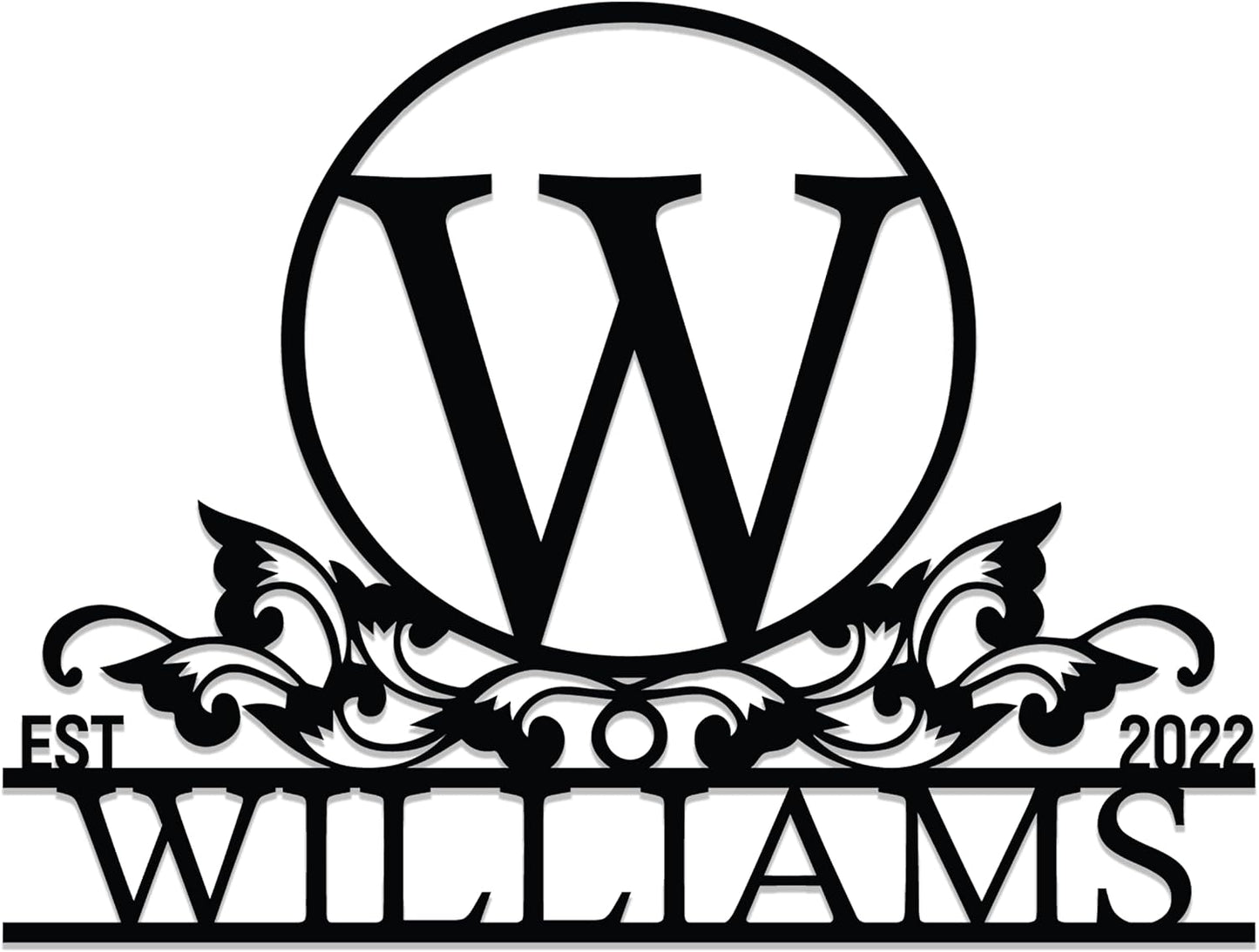 Personalized Metal Name Signs, Split Letter Monogram Wall Art Decor, Durable Steel Family Last Name Decor, Custom Signs Indoor or Outdoor, Personalized Wedding Gifts, Housewarming Gift