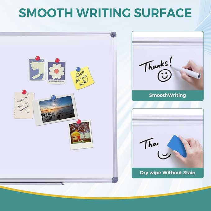 Magnetic Whiteboard -2 Pack 72" x 40" Large Magnetic Dry Erase Board - Image 2