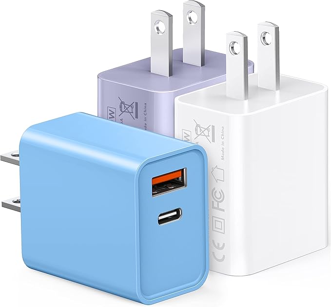 iPhone 15 16 17 Pro Max Charger, Upgraded Certified 3-Pack 20W Durable Dual by CSODINCE