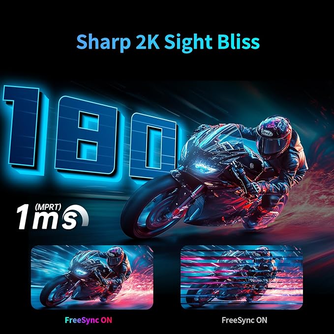 KTC 27 inch WQHD 180Hz 1ms Curved Gaming Monitor 1440P 144Hz Monitor 132% sRGB - Image 2