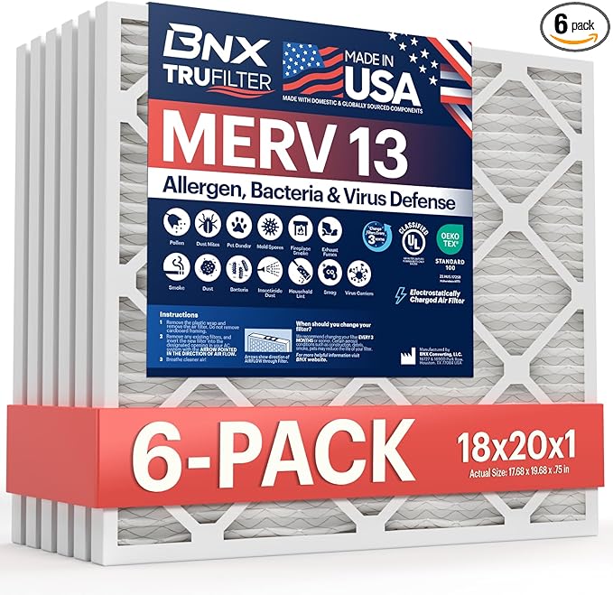 BNX TruFilter 18x20x1 Air Filter MERV 13 by BNX
