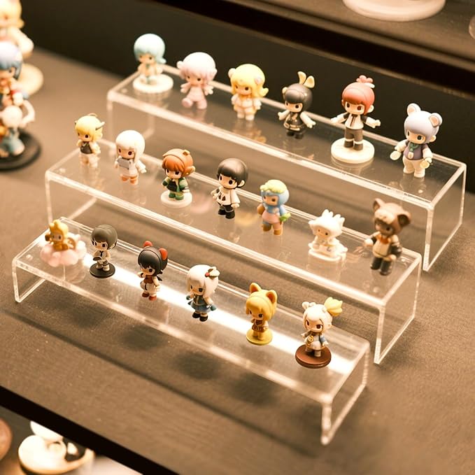Blaithom Acrylic Display Riser Stand, Thickened to 0.2'' Acrylic Shelf Risers - Image 6