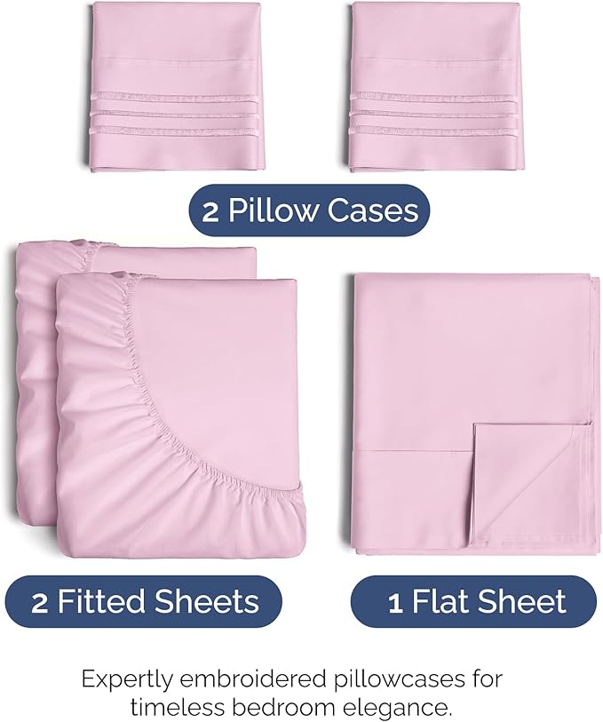 Split King Size 5 Piece Sheet Set - Image 2