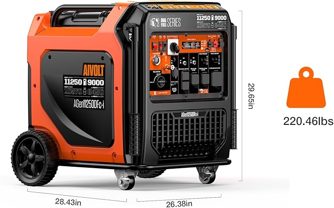 AIVOLT 11250 Wattages Super Quiet Gas Propane Powered Outdoor Generator - Image 6