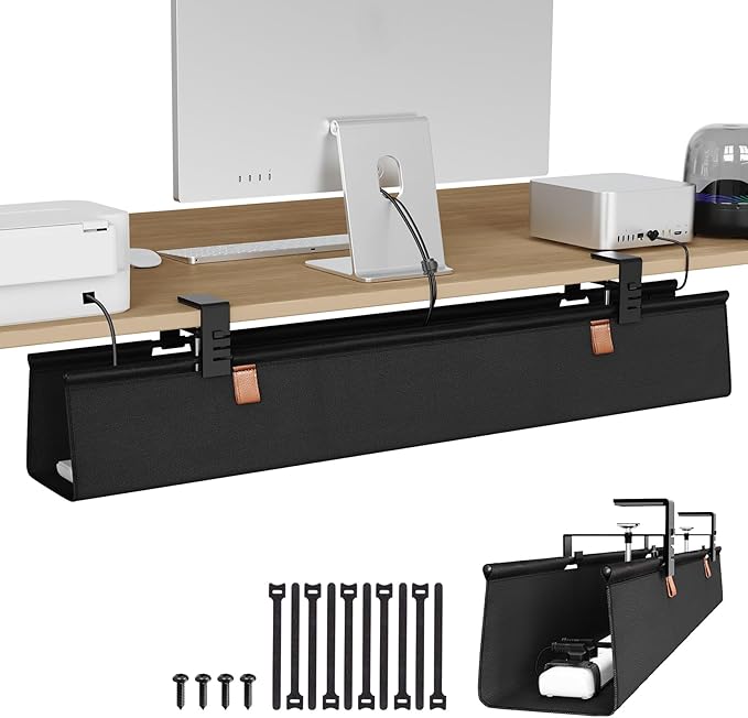 Zilink No Drill Under Desk Cable Management Tray 40" Cord Organizer by Zilink