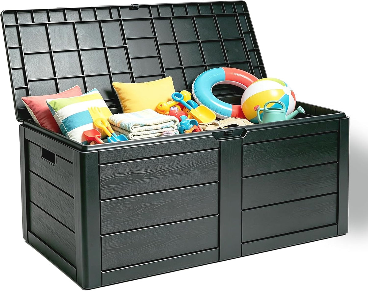 70 gal outdoor storage box, waterproof deck box, main product view