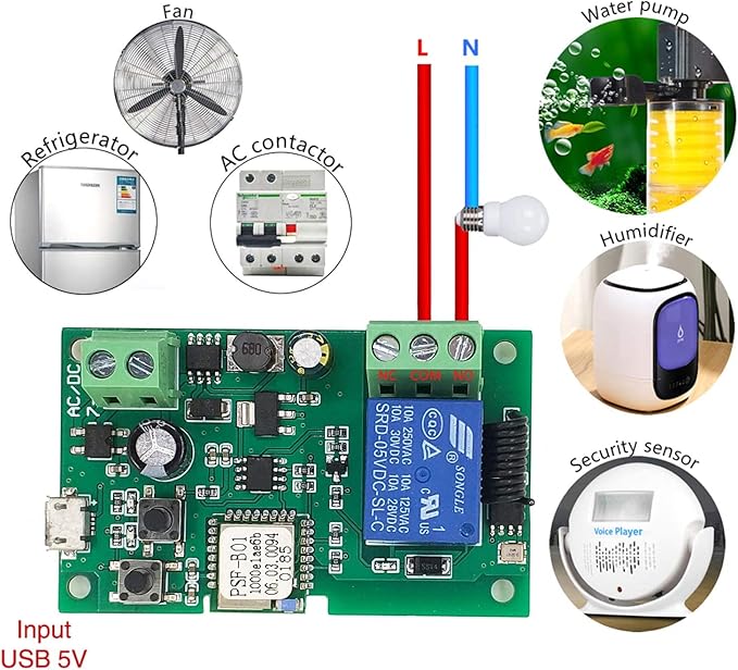 Newgoal 1-Channel Ewelink App Remote Control WiFi Wireless Switch Relay - Image 3