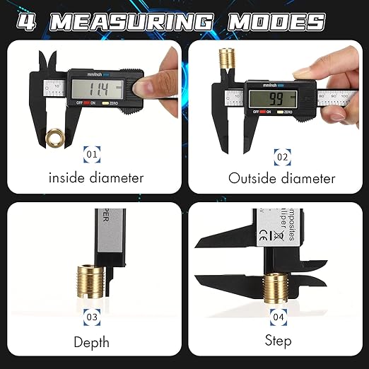 Simhevn Electronic Digital Calipers, inch and Millimeter Conversion, LCD Screen - Image 3