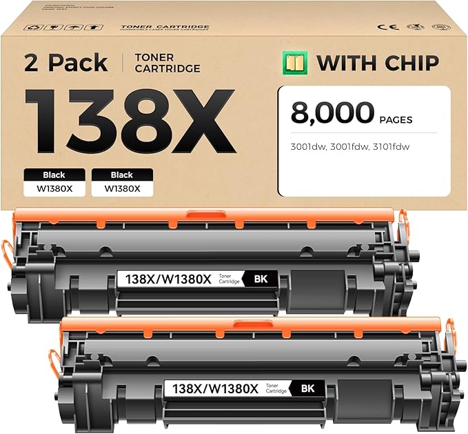 138X Toner Cartridge 2-Black by HSink