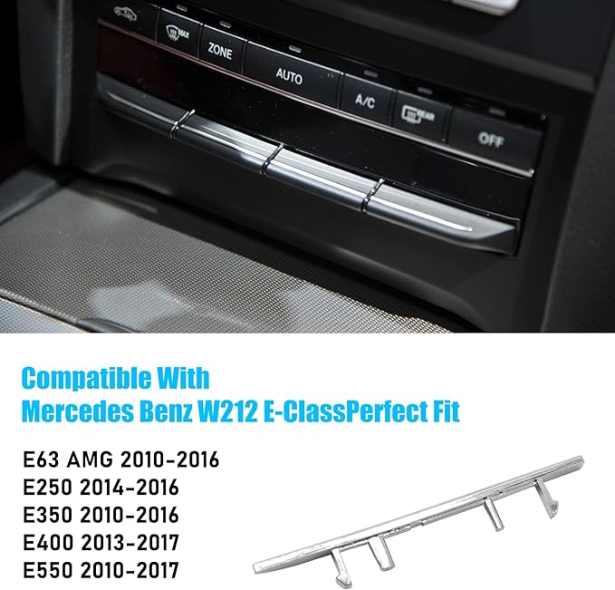 Jaronx Compatible with Mercedes Benz AC Button Trim E Class W212, Air - Image 5