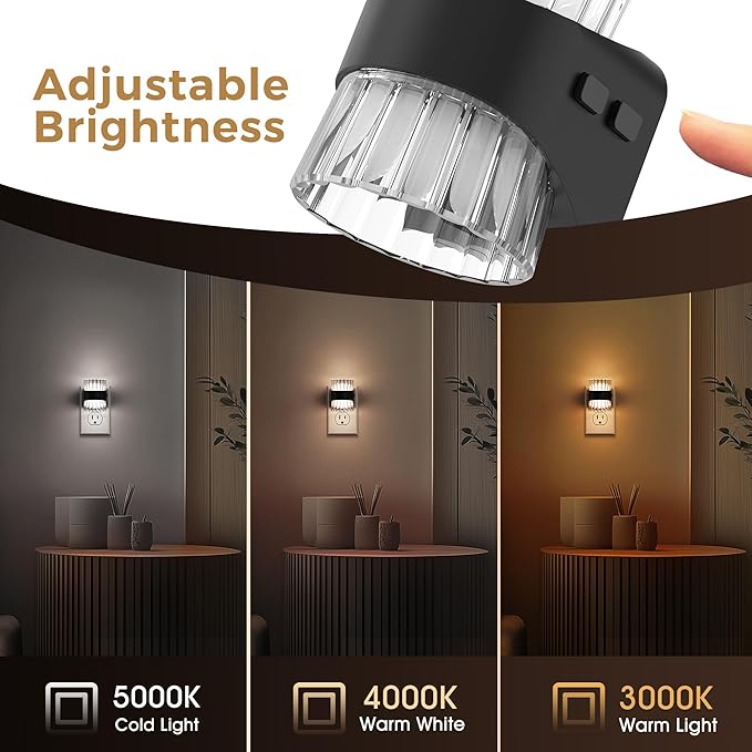 L LOHAS LED Night Light, Modern Night Lights Plug into Wall, 3000K/4000k/5000K - Image 4