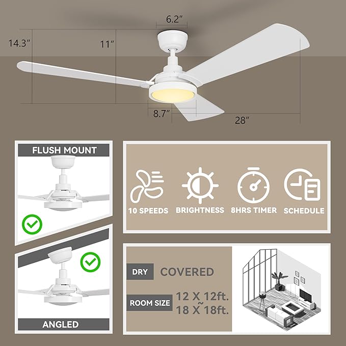 SMAAIR 56 Inch Smart Wifi Ceiling Fans - Image 6