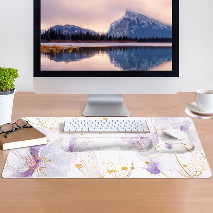 MOSISO Desk Mat Keyboard Mouse Pad Set, Large Gaming Mouse Pad&Keyboard Wrist - Image 7