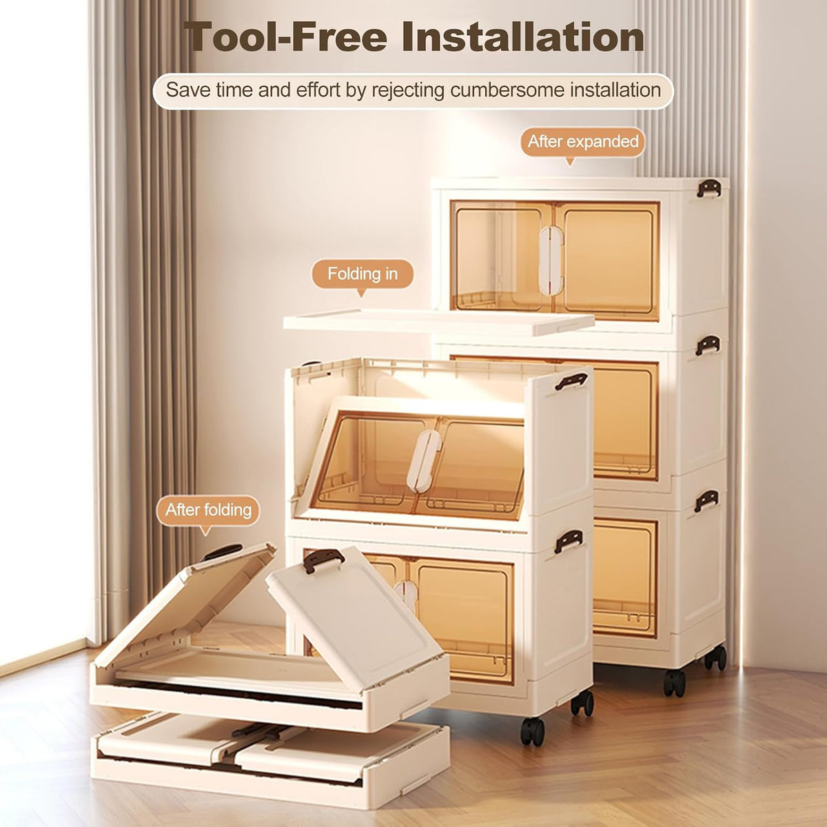 ergocar storage box, magnetic double opening door large showing dimensions