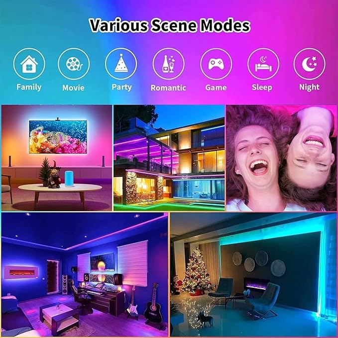 CHARKEE LED Strip Lights 200ft. 24V 5050 Ultra Long Super Bright Smart Light - Image 3