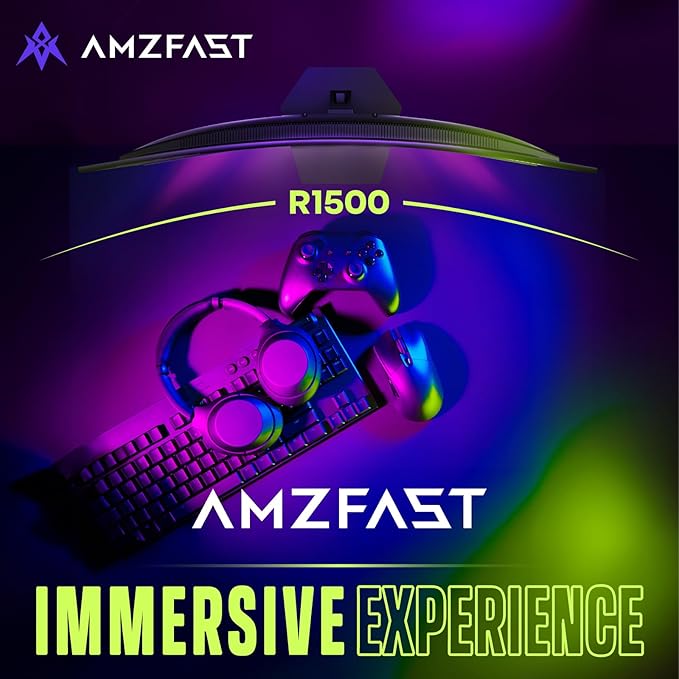 Amzfast 27 inch 240Hz Curved Gaming Monitor, FHD 1080P Monitor Gaming - Image 5