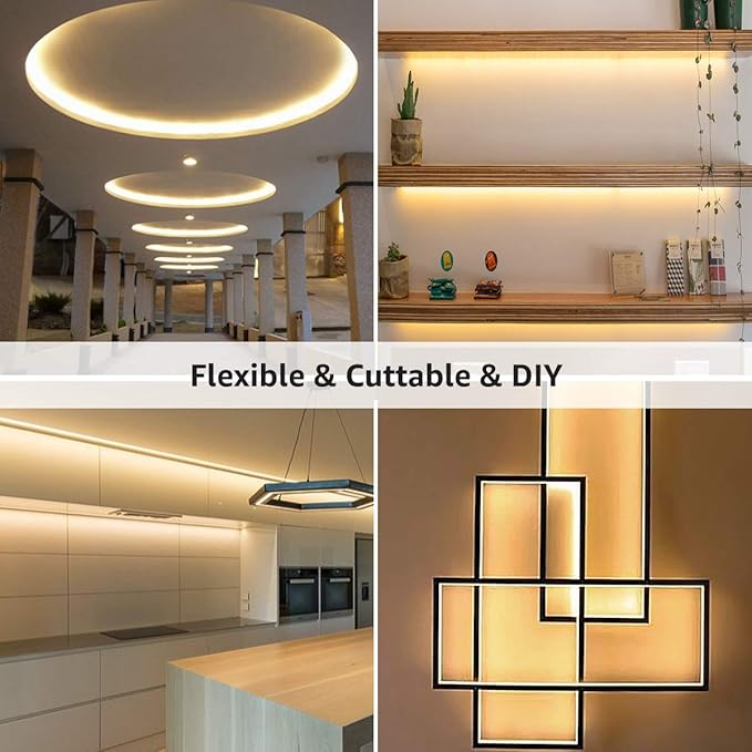 Lepro LED Strip Light White, 16.4Ft Dimmable Vanity Lights, 3000K Super Bright - Image 5