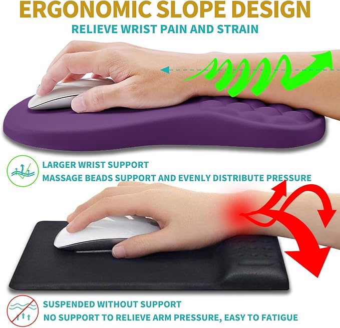 Hokafenle 2 in 1 Ergonomic Mouse Pad Wrist Support & Wrist Rest - Image 5
