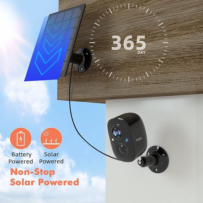 Dzees Upgrade Solar Camera Security Outdoor Wireless, Wireless Outdoor Security - Image 3