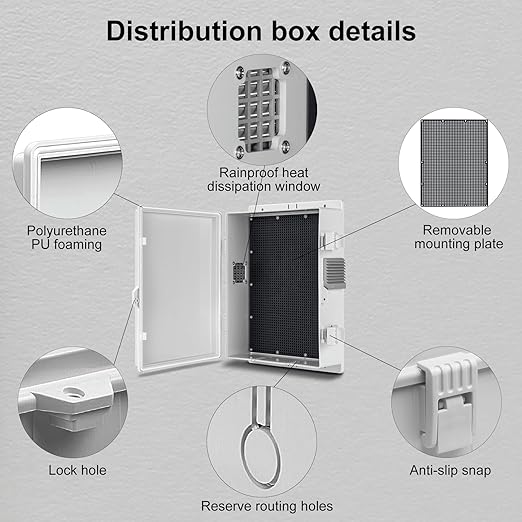Namunanee Outdoor Electrical Junction Box, ABS Water Resistant Enclosure - Image 4