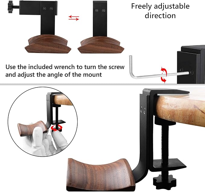 GEEKRIA Wooden Headphones Stand Compatible - Image 5