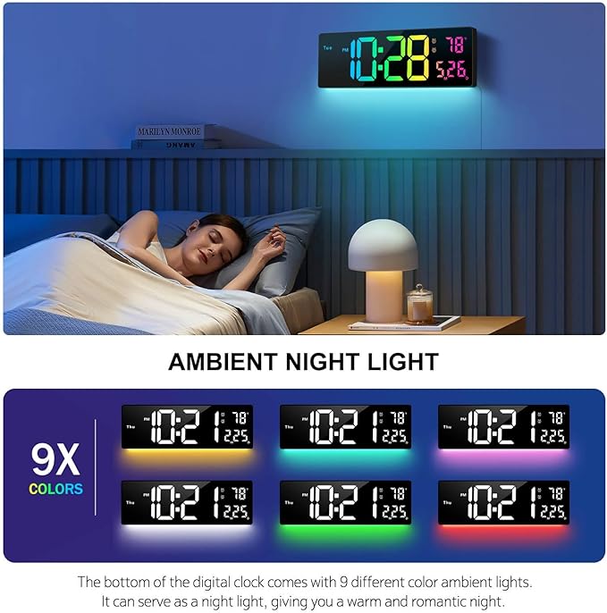 Digital Wall Clock Large Display 16", Digital Clock - Image 3
