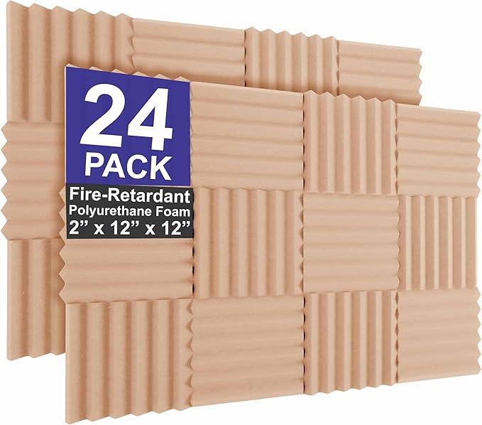 Foam Factory Inc 24 Pack Color Acoustic Foam Panel Studio Soundproofing Wedge by Unknown