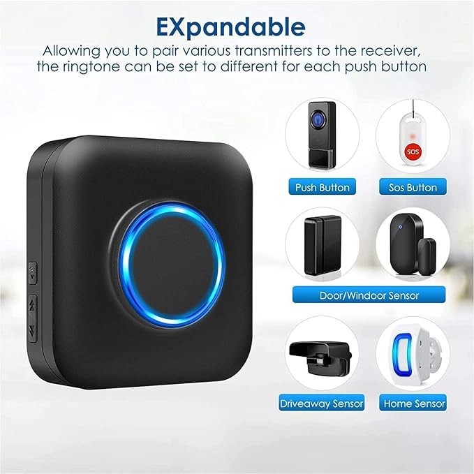 Door Chime Bistee Wireless Door Chimes When Door Open Entry Alarm 600FT Range - Image 5