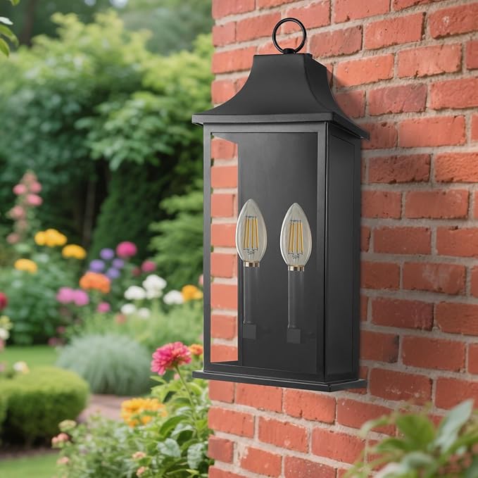 Dusk to Dawn Outdoor Lighting, 20.6’’ Outdoor Wall Sconce, IP65 Waterproof - Image 2