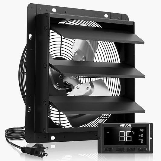 VEVOR 10 inch Shutter Exhaust Fan, Wall Mounted Attic Vent Fan by VEVOR