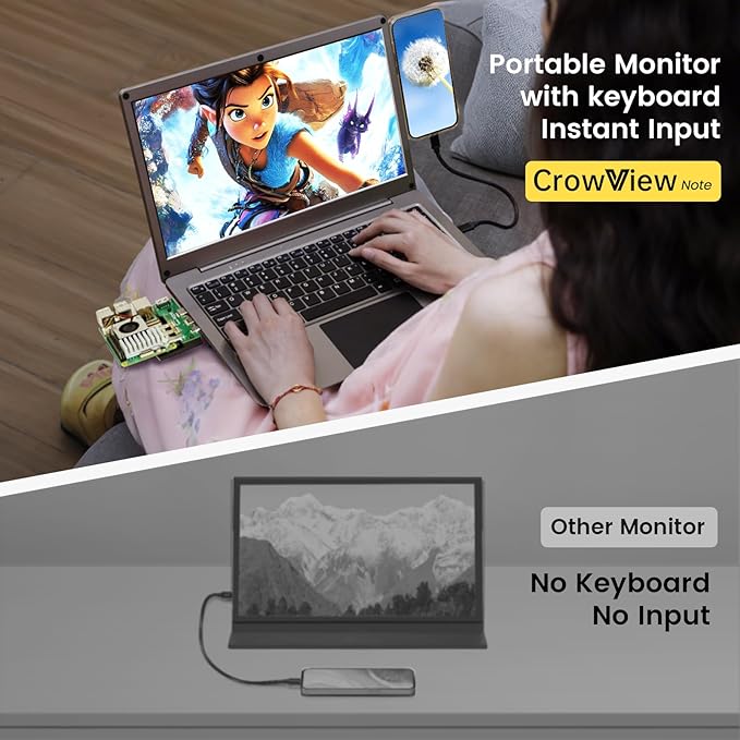 Portable Monitor with Keyboard, 14inch 1080P FHD Lapdock Compatible with - Image 7