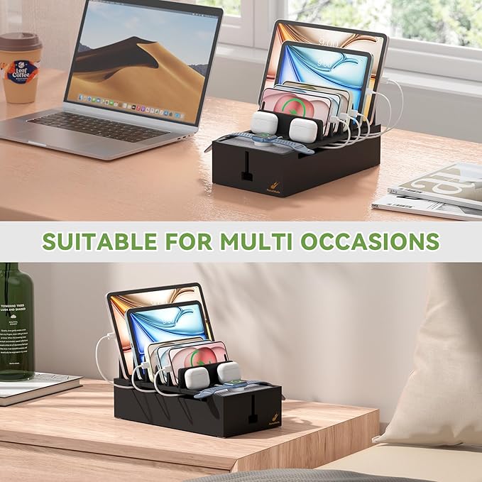 Pezin & Hulin Multi Charger Station Organizer, 5-Port USB Charger Dock - Image 8