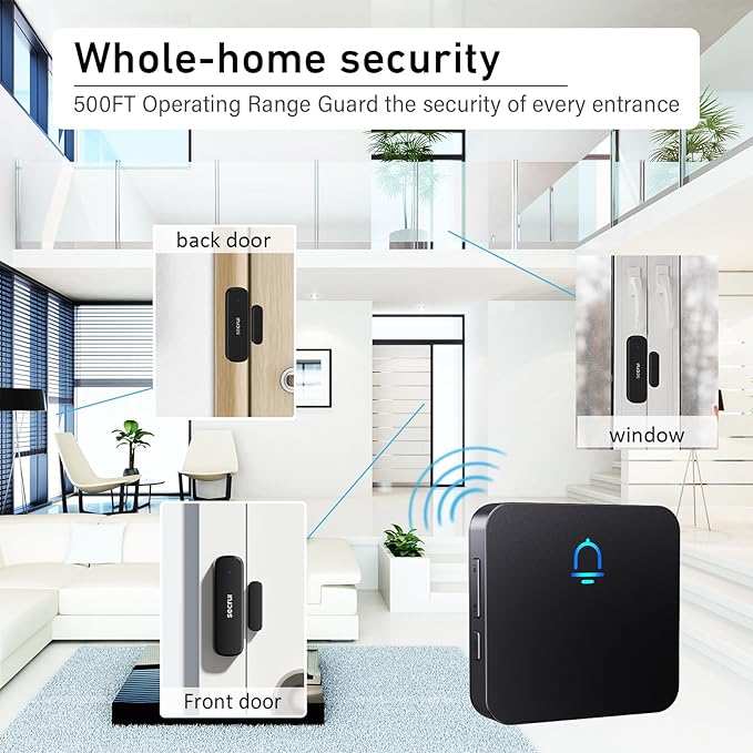 SECRUI Wireless Door Chimes When Door Open Entry - Image 4