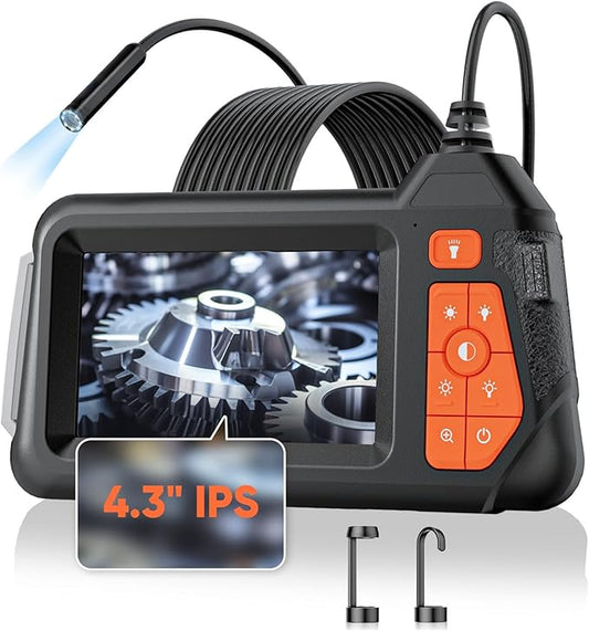Nfutreon 32.8FT Flexible Borescope Camera- 4.3" 1080P HD, IP67 Waterproof by Nfutreon