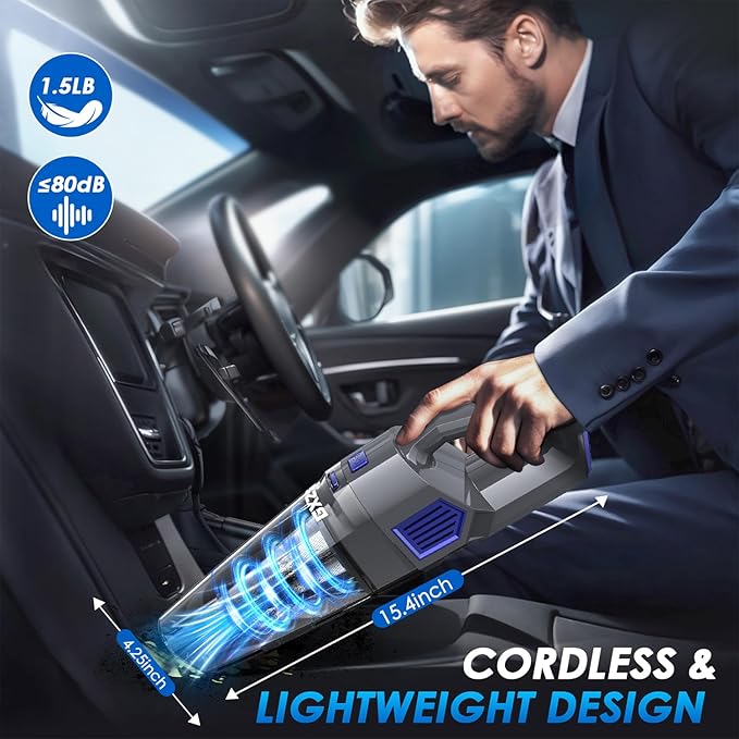 Gxzsk Handheld Vacuum Cordless, 15000PA Strong Suction Hand Held Car Vacuum - Image 6