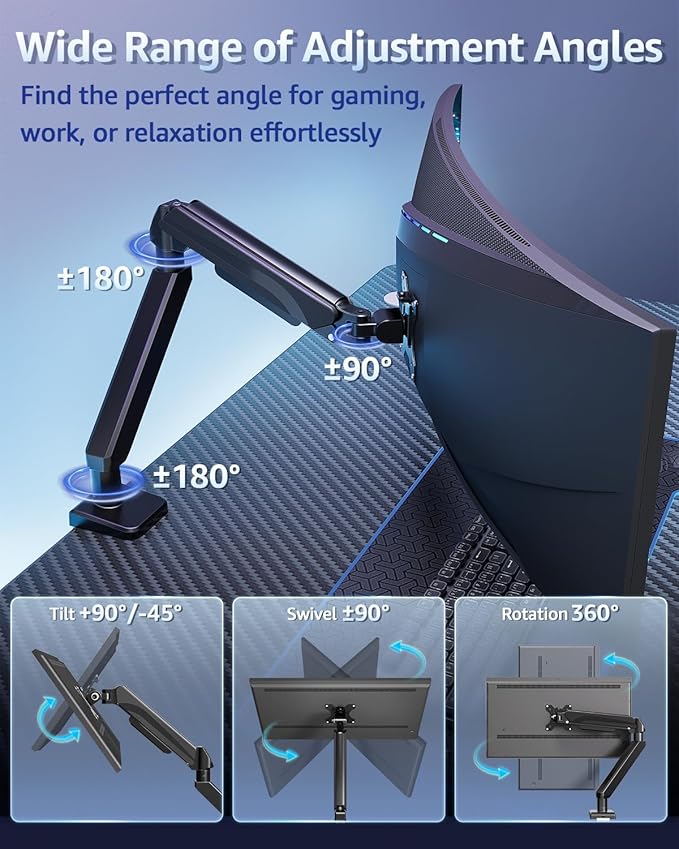 MOUNTUP Heavy Duty Single Monitor Arm - Image 6