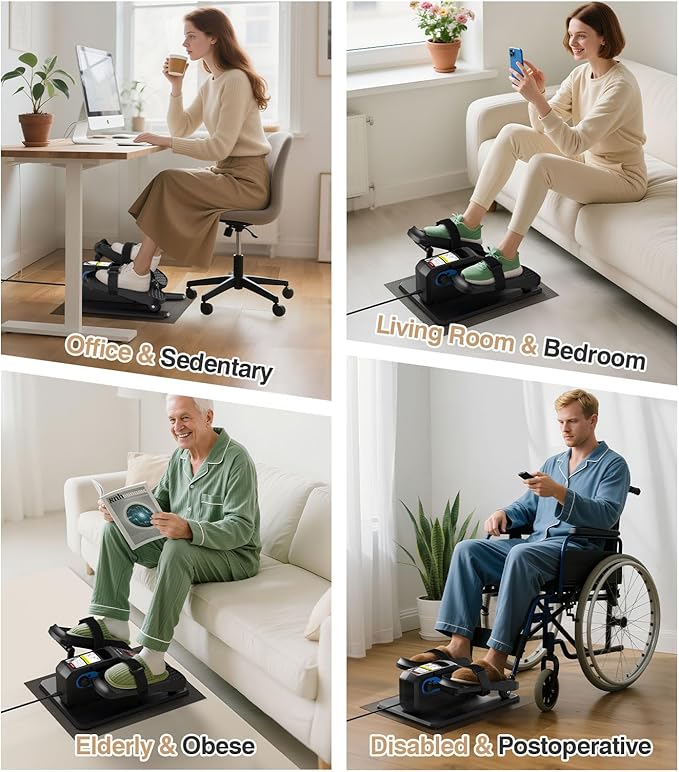Under Desk Elliptical Machine, Ellipse Leg Exerciser Electric - Image 7