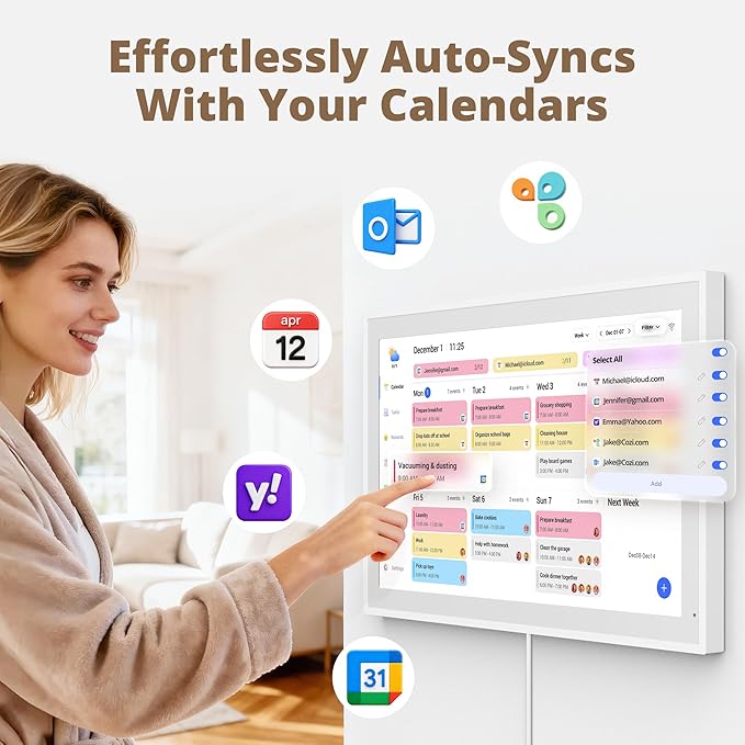 Dragon Touch Digital Calendar 21.5 Inch Touch Screen, Electronic Wall Calendar - Image 3