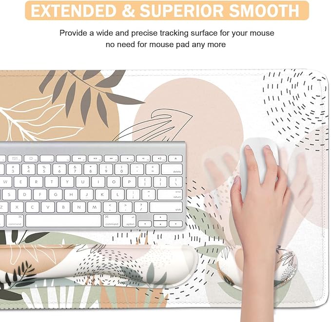 4-in-1 Large Mouse Pad, Keyboard Wrist Rest Pad & Wrist Support Mousepad Set - Image 5