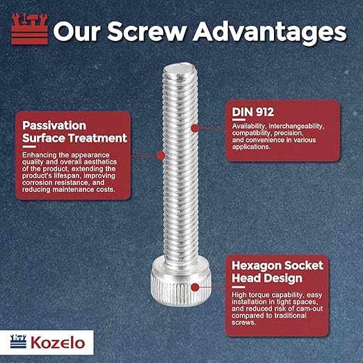 Kozelo 30pcs Socket Head Cap Screws - Image 3