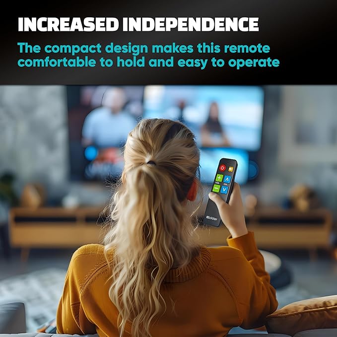 EZclicker TV Remote for Seniors, Extra Simple Big Button Remote Works - Image 4