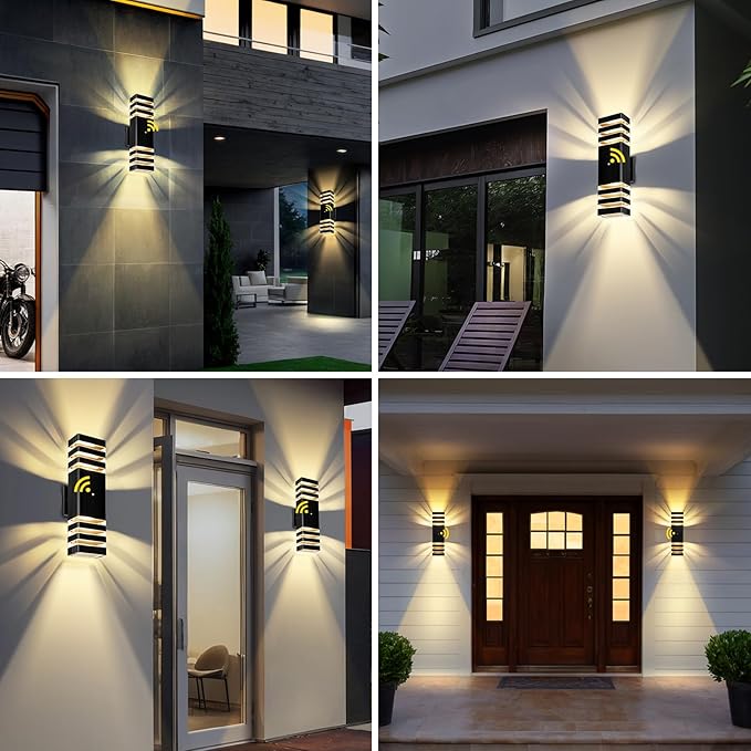 MZLITI LED Square Up & Down Wall Lights 2 Pack 15inch, Outdoor Wall Lights - Image 7